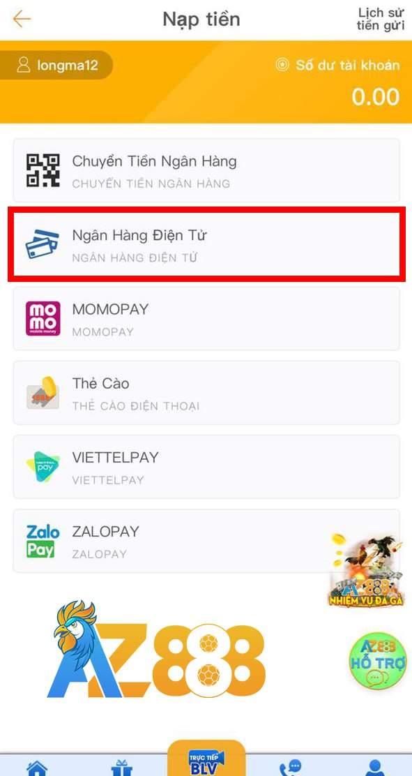 Chọn phương thức ngân hàng điện tử Chọn phương thức ngân hàng điện tử