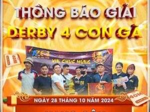 Thông Báo Giải DERBY 4 Con Gà Tự Do Tại CPC1 Ngày 28/10/2024
