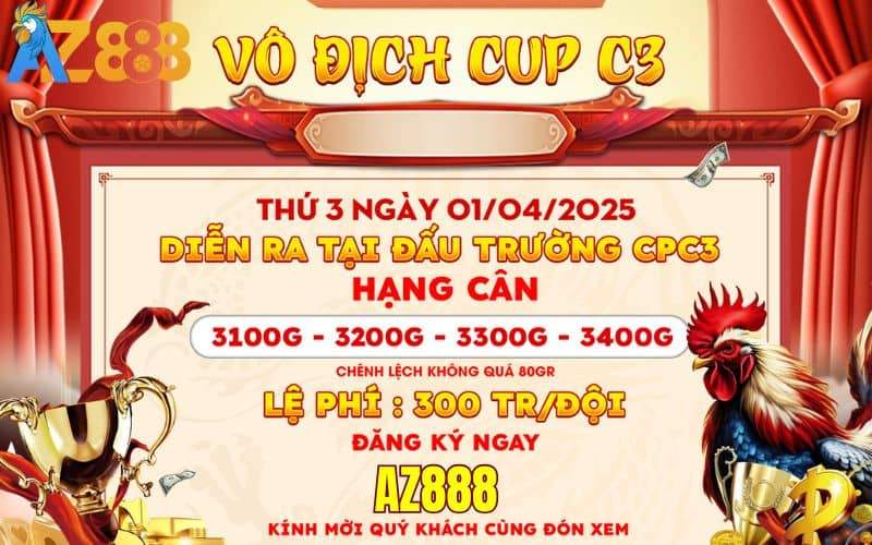 [Thông Báo] Giải Đấu Gà Tự Do Vô Địch Cup C3 Ngày 1/4/2025