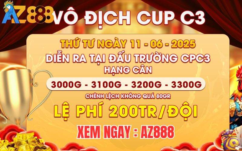 [Thông Báo] Giải Gà Tự Do Vô Địch Cup C3 Ngày 11/6/2025